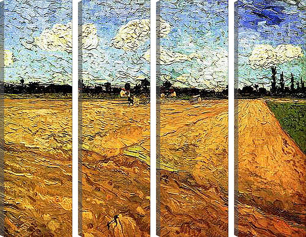 Модульная картина - Ploughed Field. Винсент Ван Гог