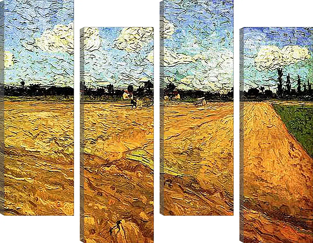 Модульная картина - Ploughed Field. Винсент Ван Гог