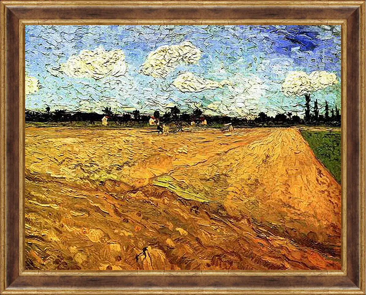 Картина в раме - Ploughed Field. Винсент Ван Гог