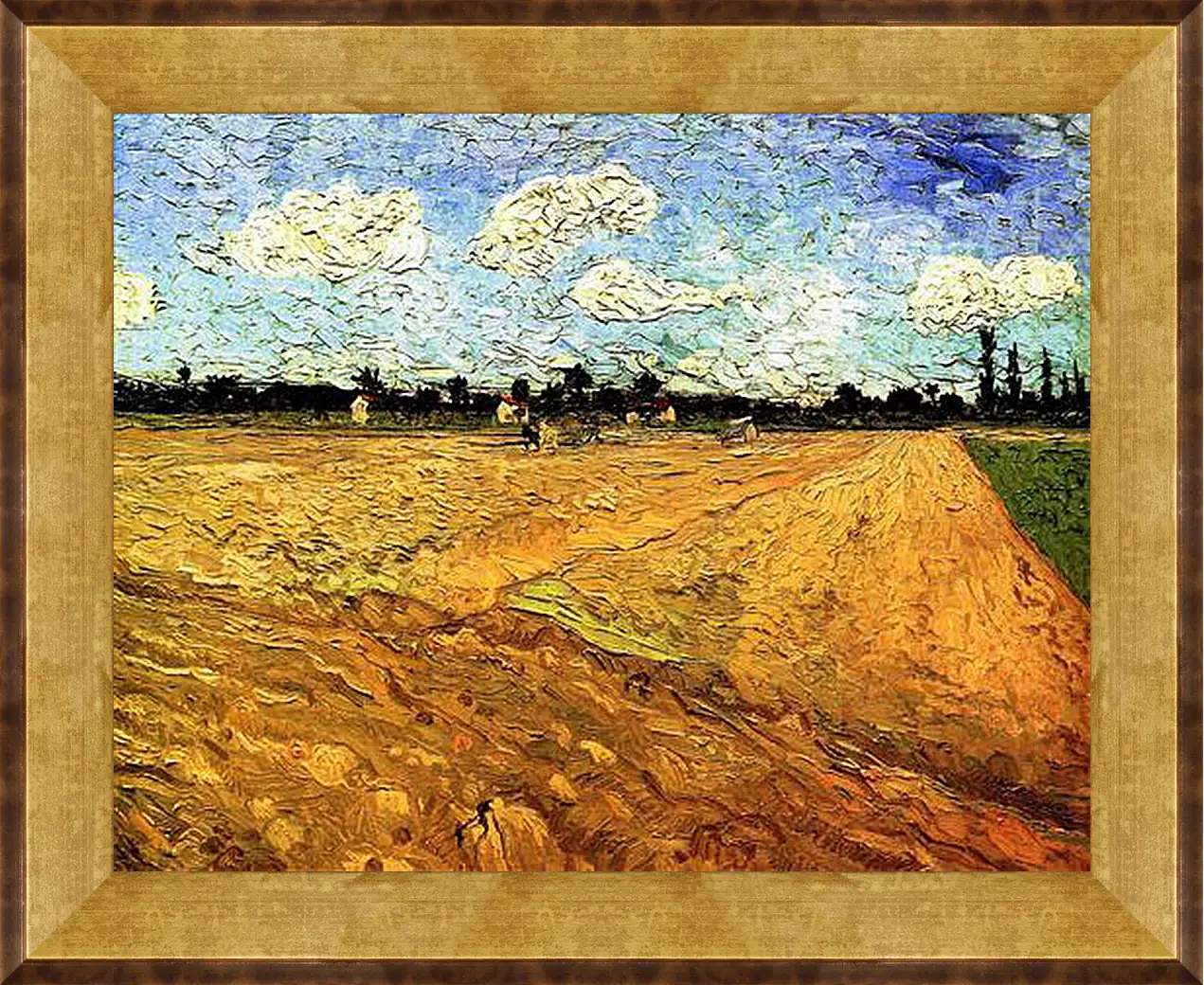 Картина в раме - Ploughed Field. Винсент Ван Гог