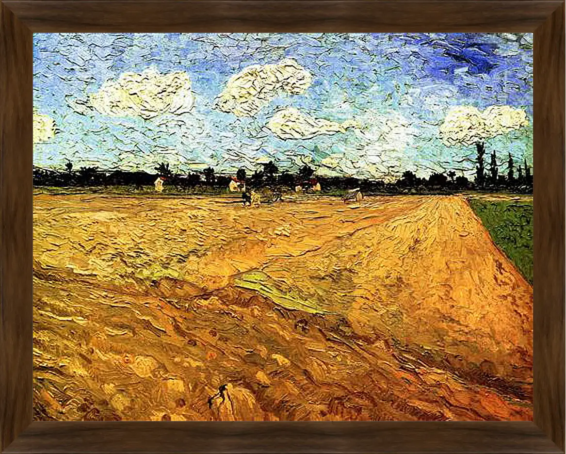 Картина в раме - Ploughed Field. Винсент Ван Гог