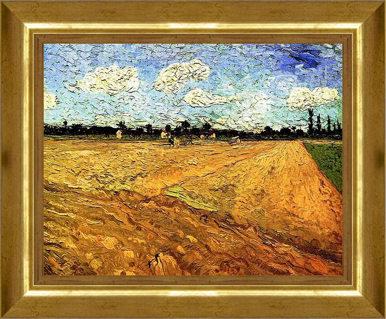 Картина в раме - Ploughed Field. Винсент Ван Гог