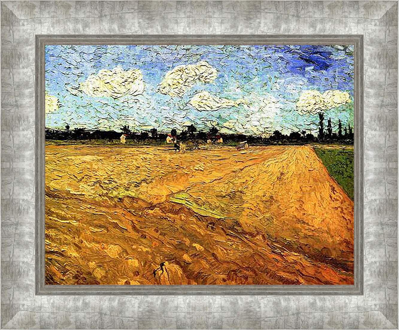 Картина в раме - Ploughed Field. Винсент Ван Гог
