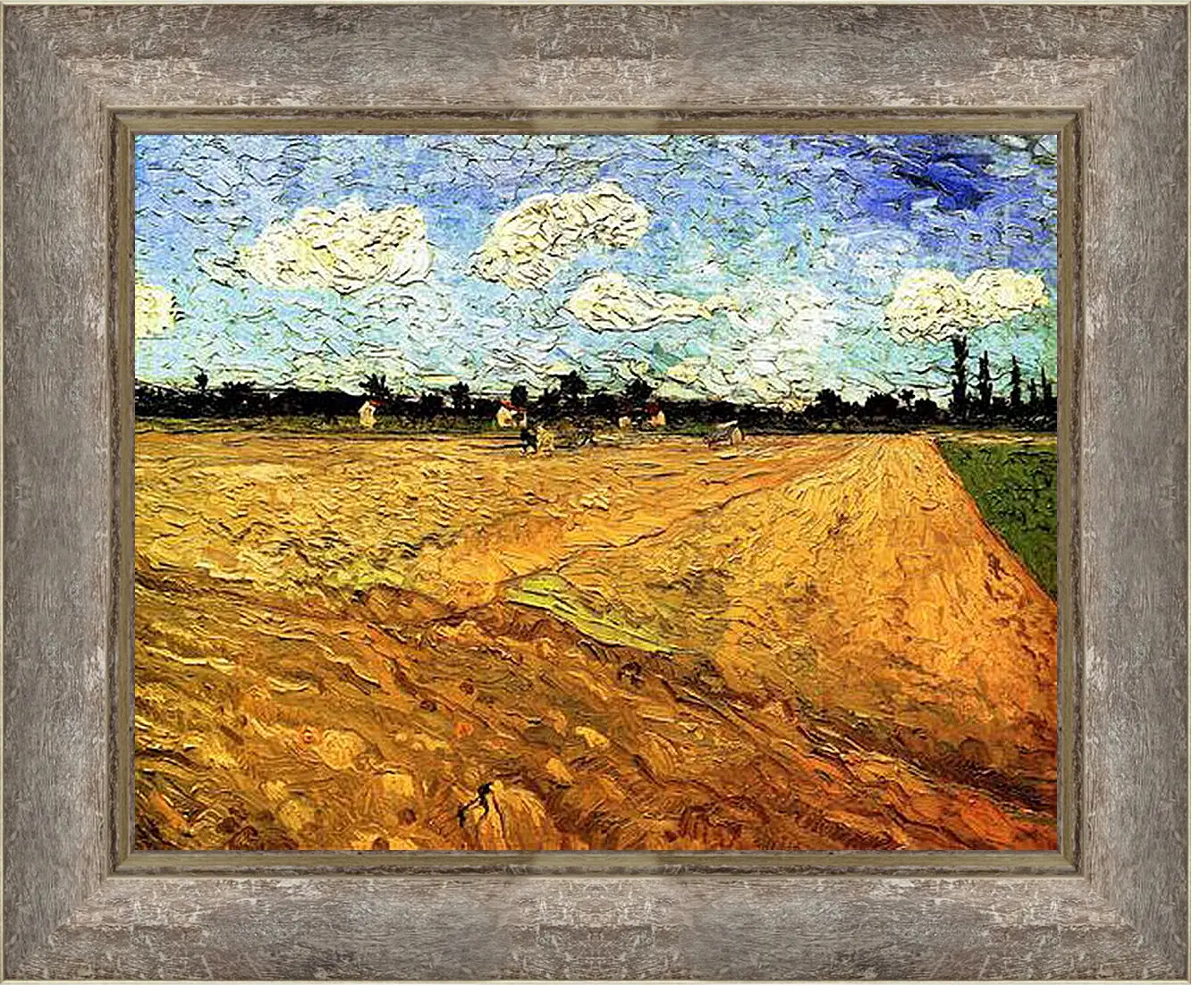 Картина в раме - Ploughed Field. Винсент Ван Гог