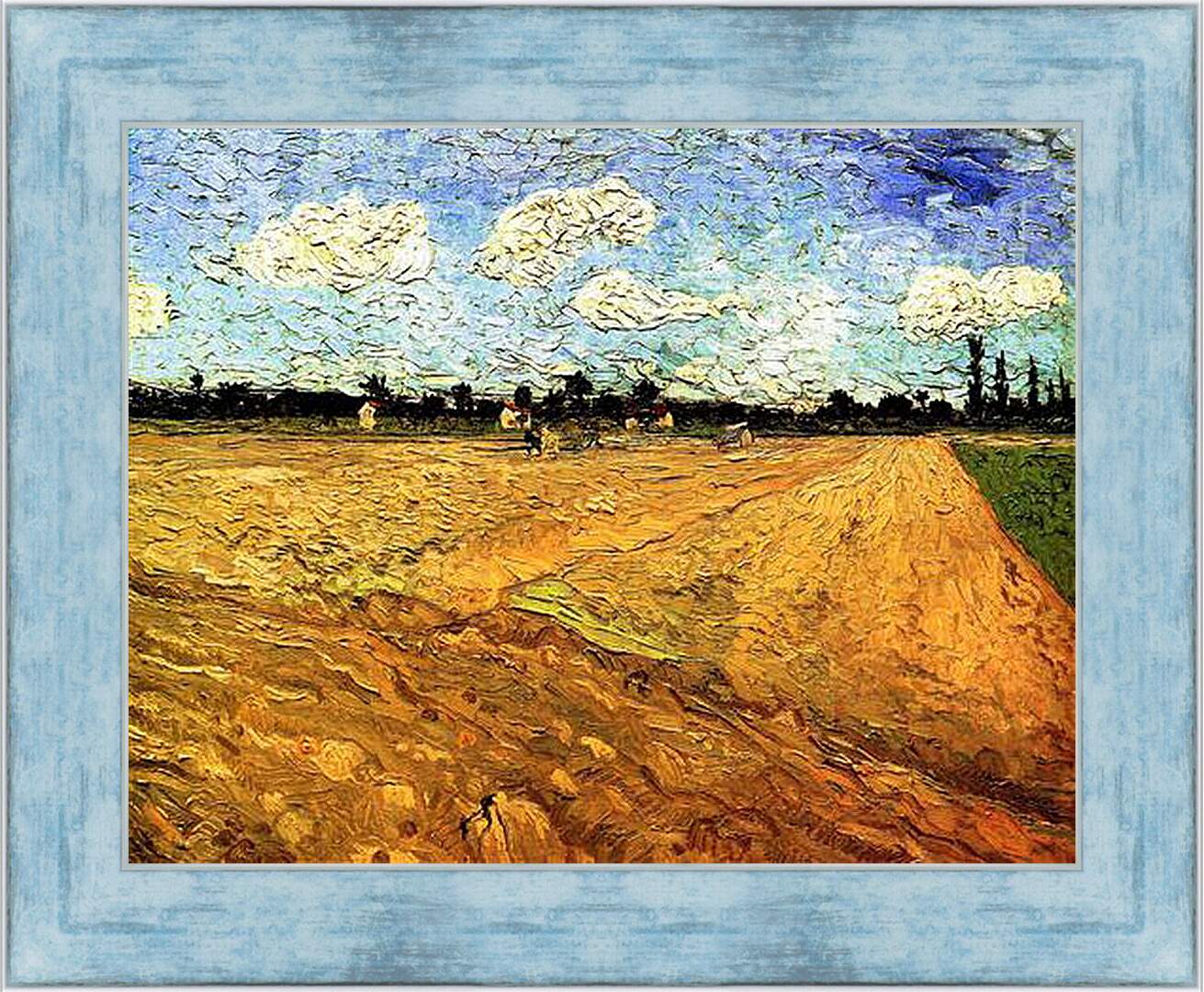 Картина в раме - Ploughed Field. Винсент Ван Гог