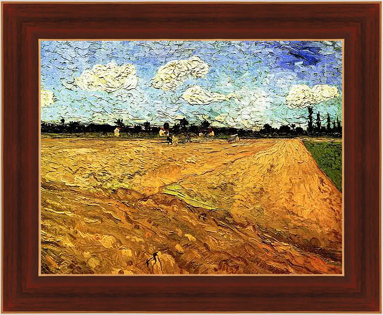 Картина в раме - Ploughed Field. Винсент Ван Гог