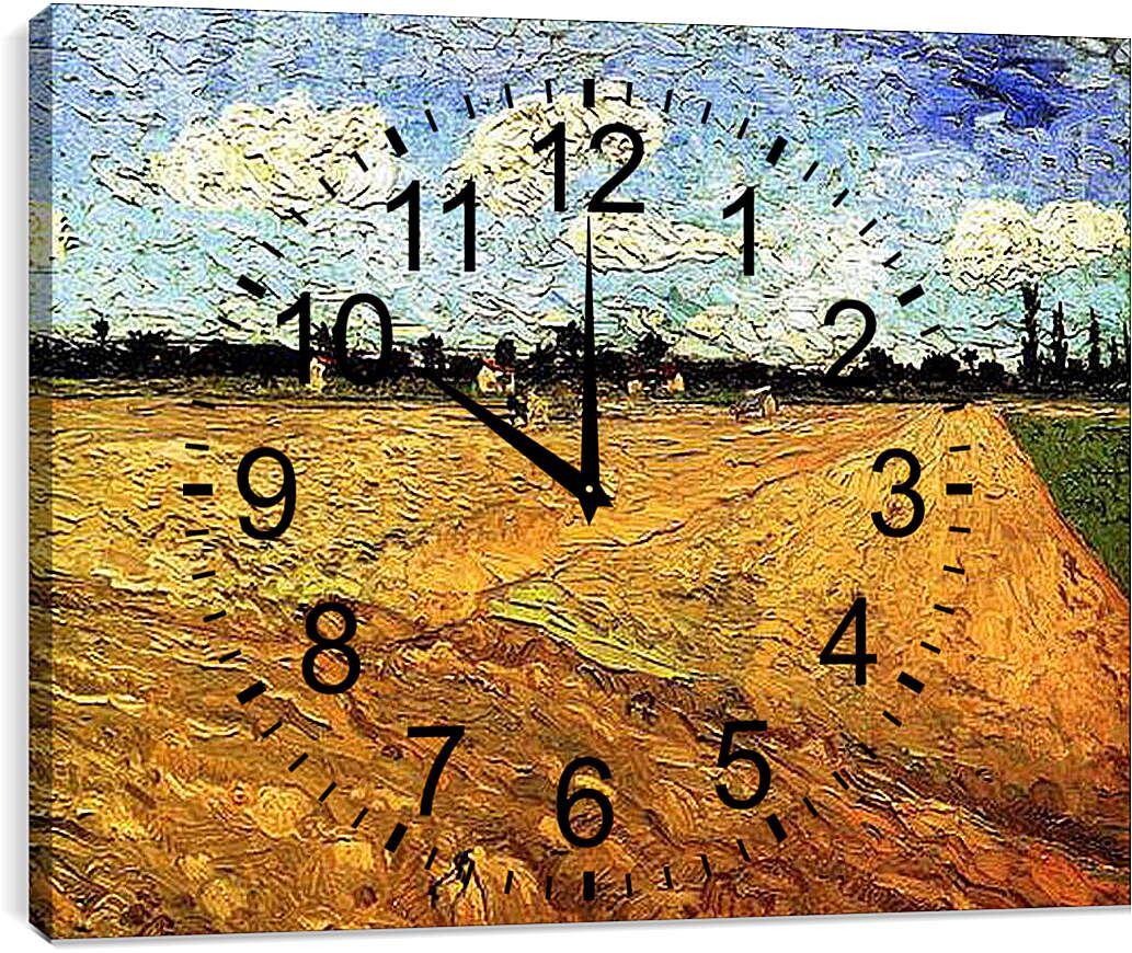 Часы картина - Ploughed Field. Винсент Ван Гог