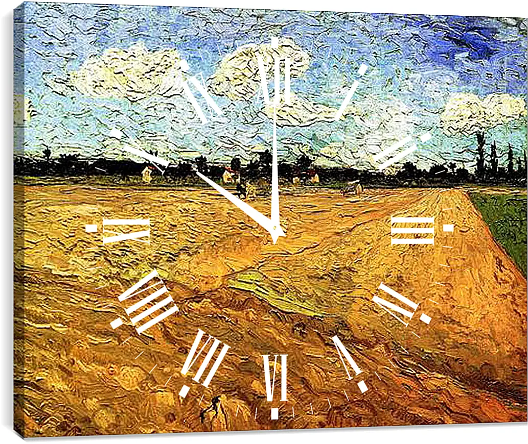 Часы картина - Ploughed Field. Винсент Ван Гог