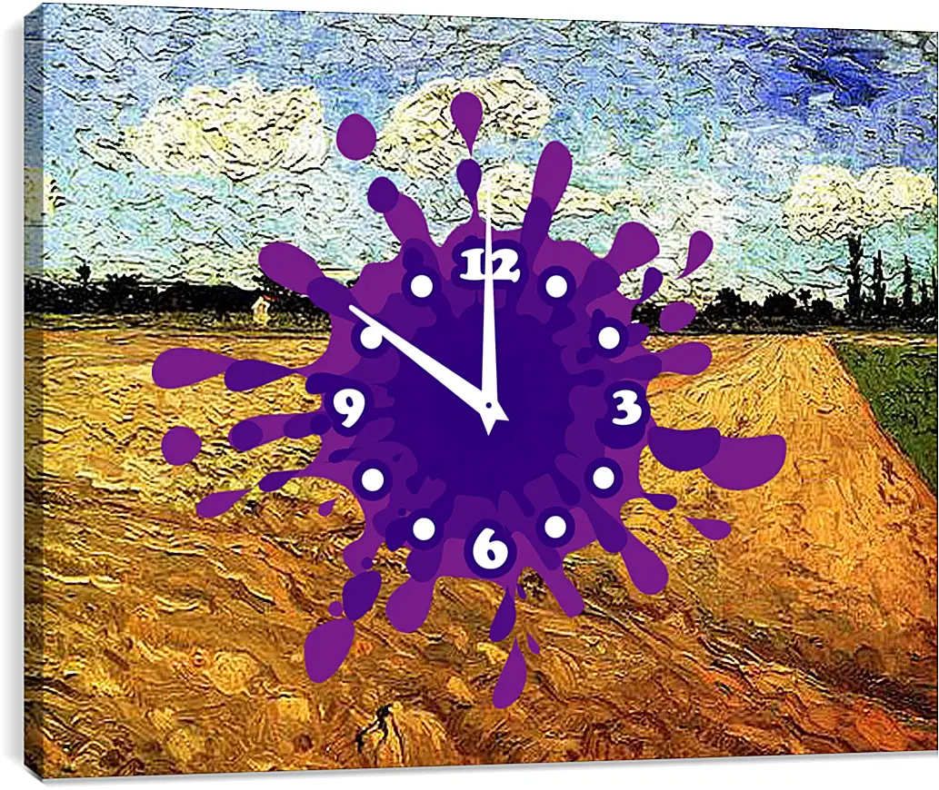 Часы картина - Ploughed Field. Винсент Ван Гог