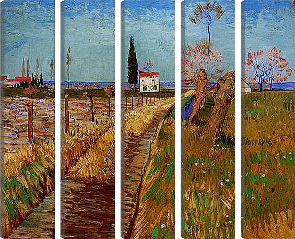 Модульная картина - Path Through a Field with Willows. Винсент Ван Гог