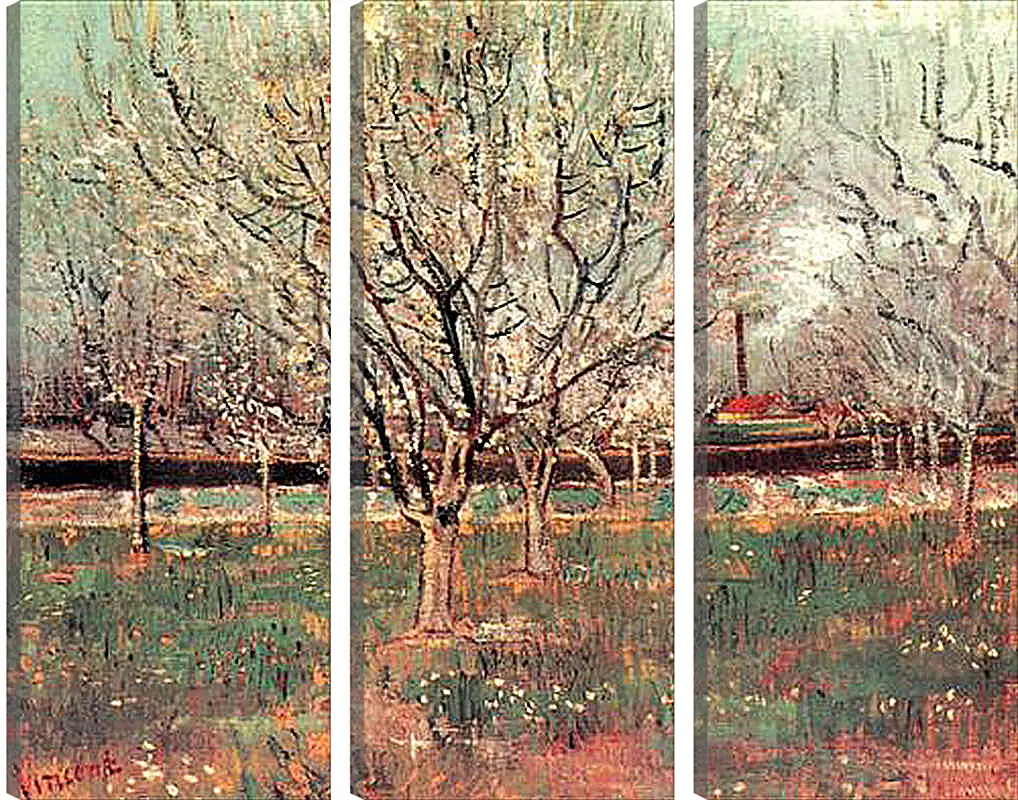 Модульная картина - Orchard in Blossom Plum Trees. Винсент Ван Гог