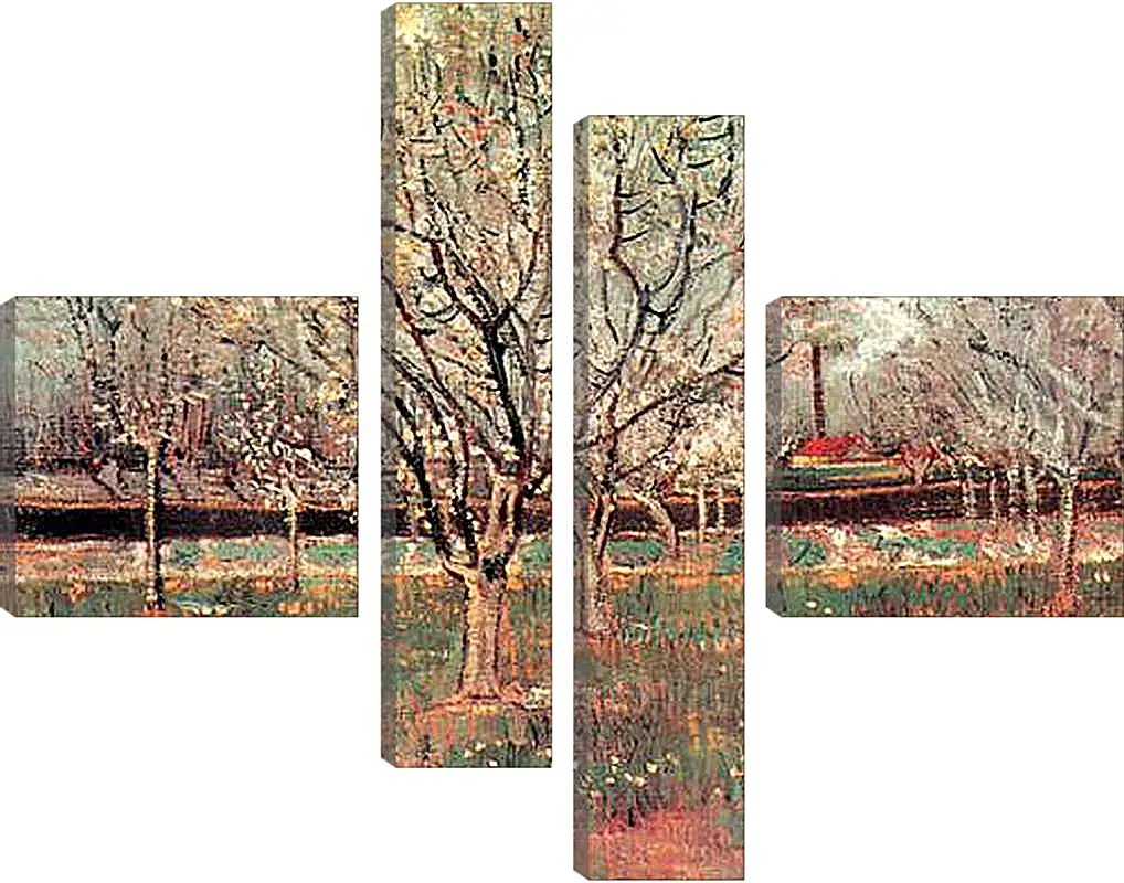 Модульная картина - Orchard in Blossom Plum Trees. Винсент Ван Гог