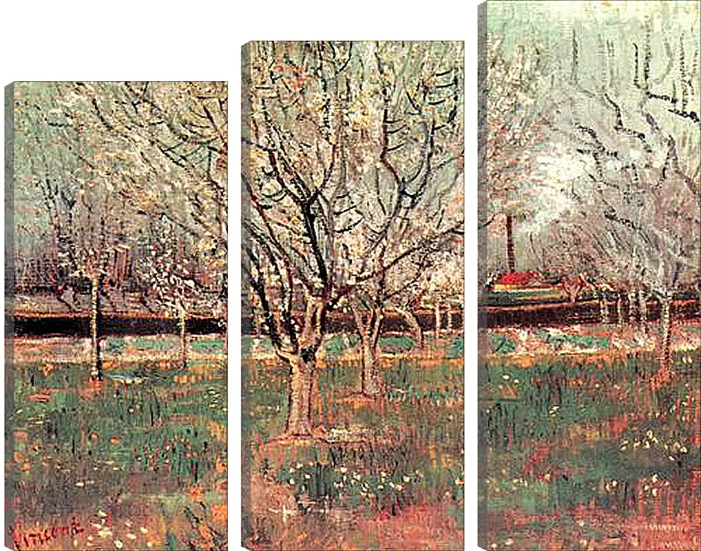 Модульная картина - Orchard in Blossom Plum Trees. Винсент Ван Гог