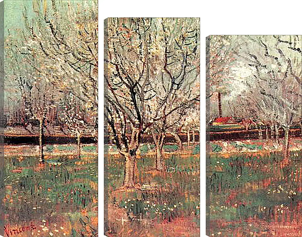 Модульная картина - Orchard in Blossom Plum Trees. Винсент Ван Гог