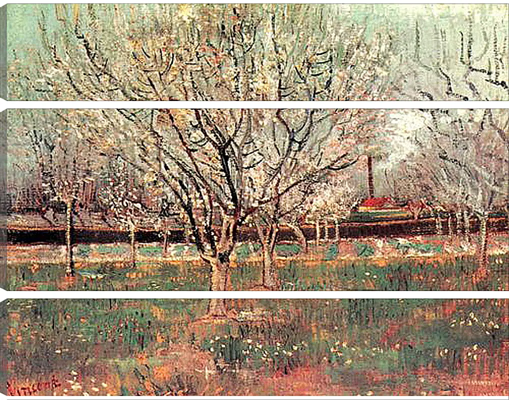 Модульная картина - Orchard in Blossom Plum Trees. Винсент Ван Гог