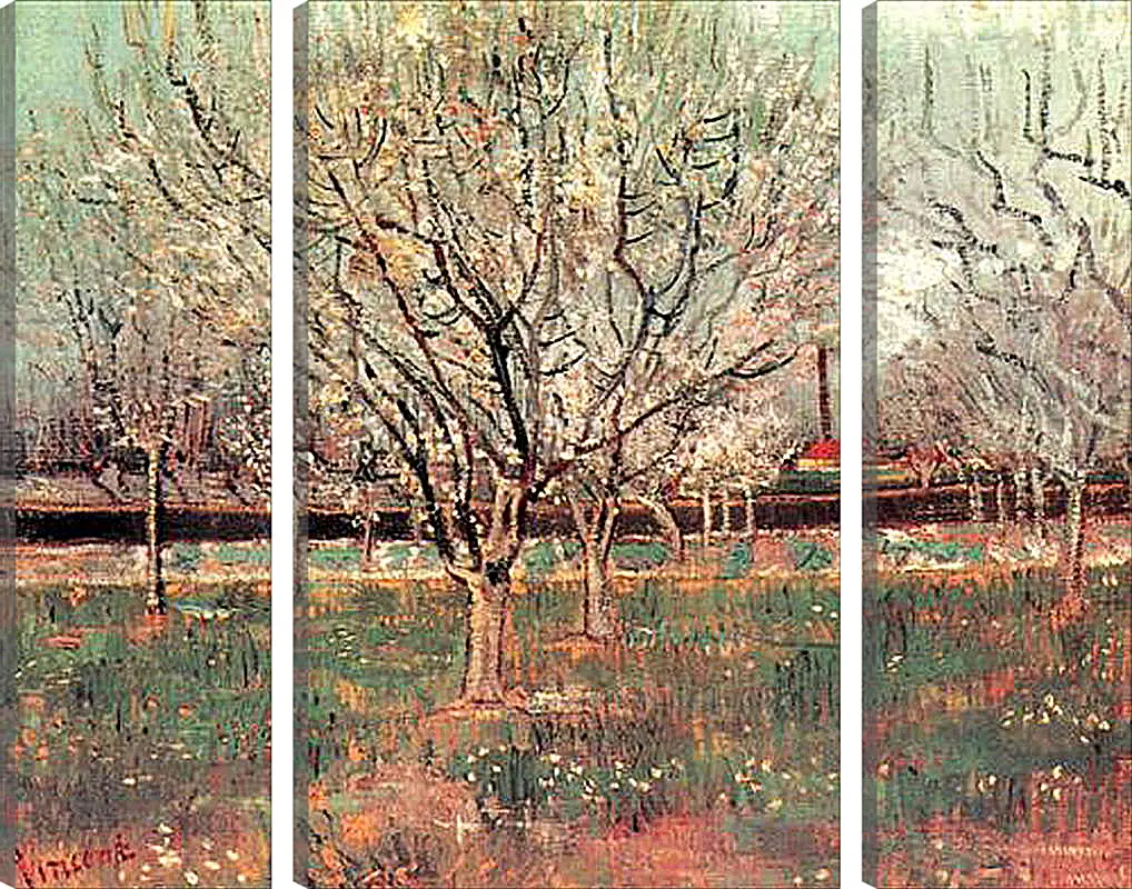 Модульная картина - Orchard in Blossom Plum Trees. Винсент Ван Гог