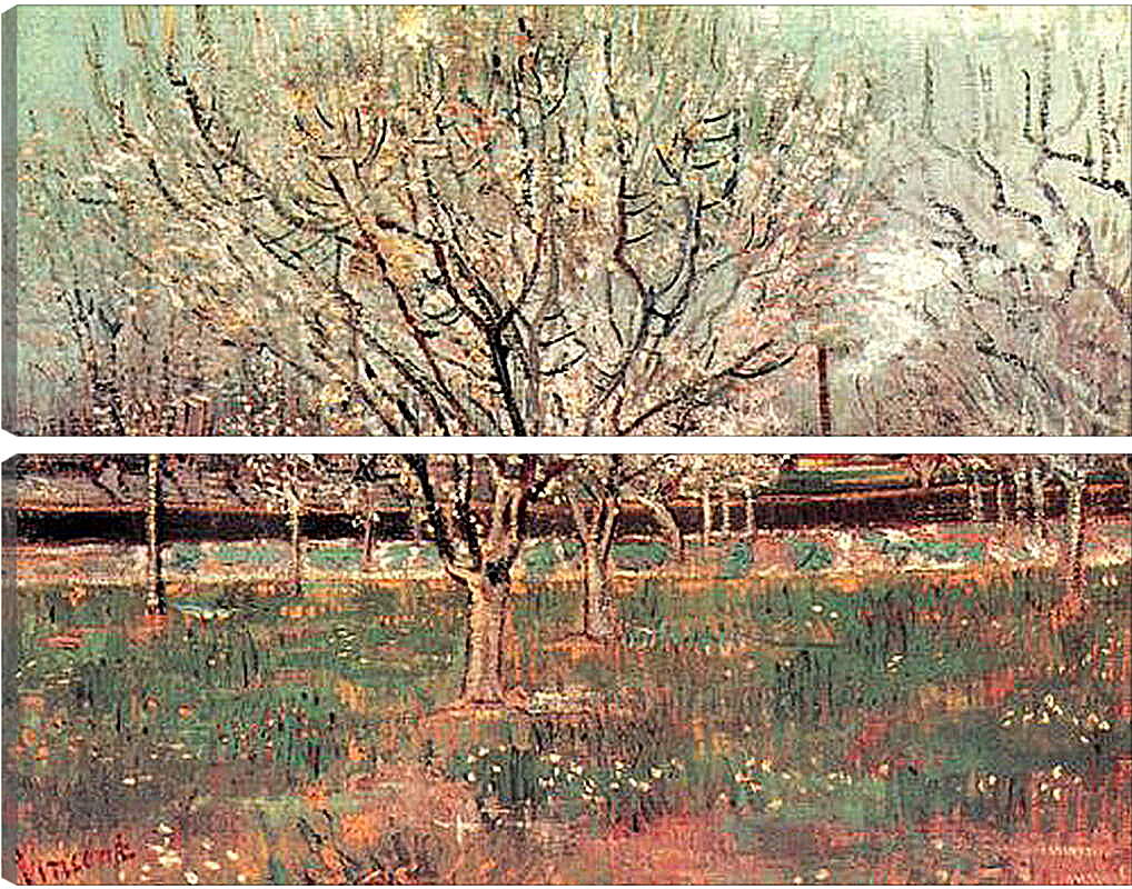 Модульная картина - Orchard in Blossom Plum Trees. Винсент Ван Гог