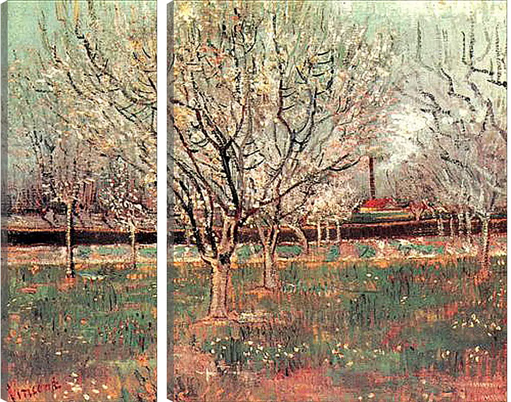 Модульная картина - Orchard in Blossom Plum Trees. Винсент Ван Гог