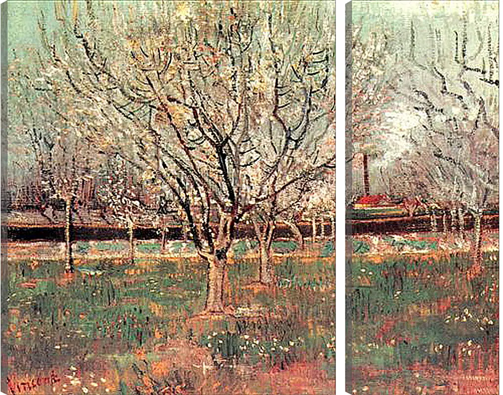 Модульная картина - Orchard in Blossom Plum Trees. Винсент Ван Гог