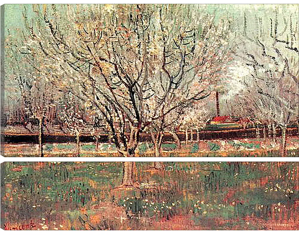 Модульная картина - Orchard in Blossom Plum Trees. Винсент Ван Гог