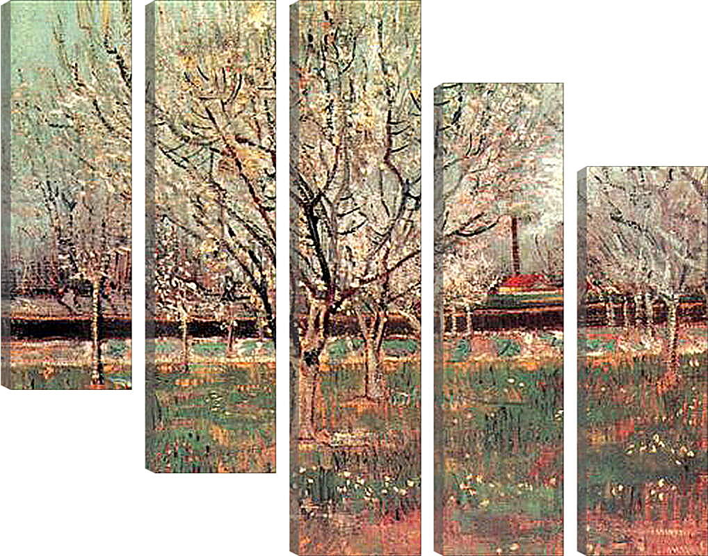 Модульная картина - Orchard in Blossom Plum Trees. Винсент Ван Гог