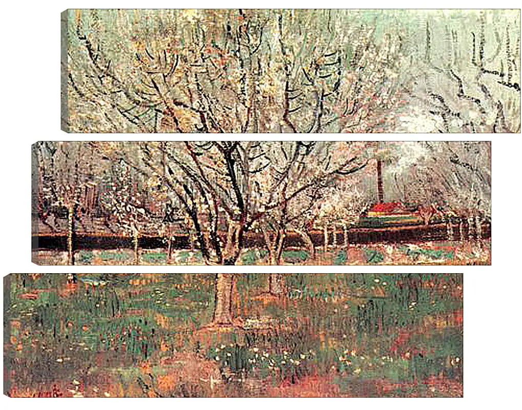 Модульная картина - Orchard in Blossom Plum Trees. Винсент Ван Гог