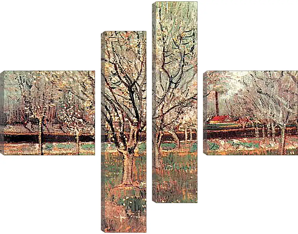 Модульная картина - Orchard in Blossom Plum Trees. Винсент Ван Гог