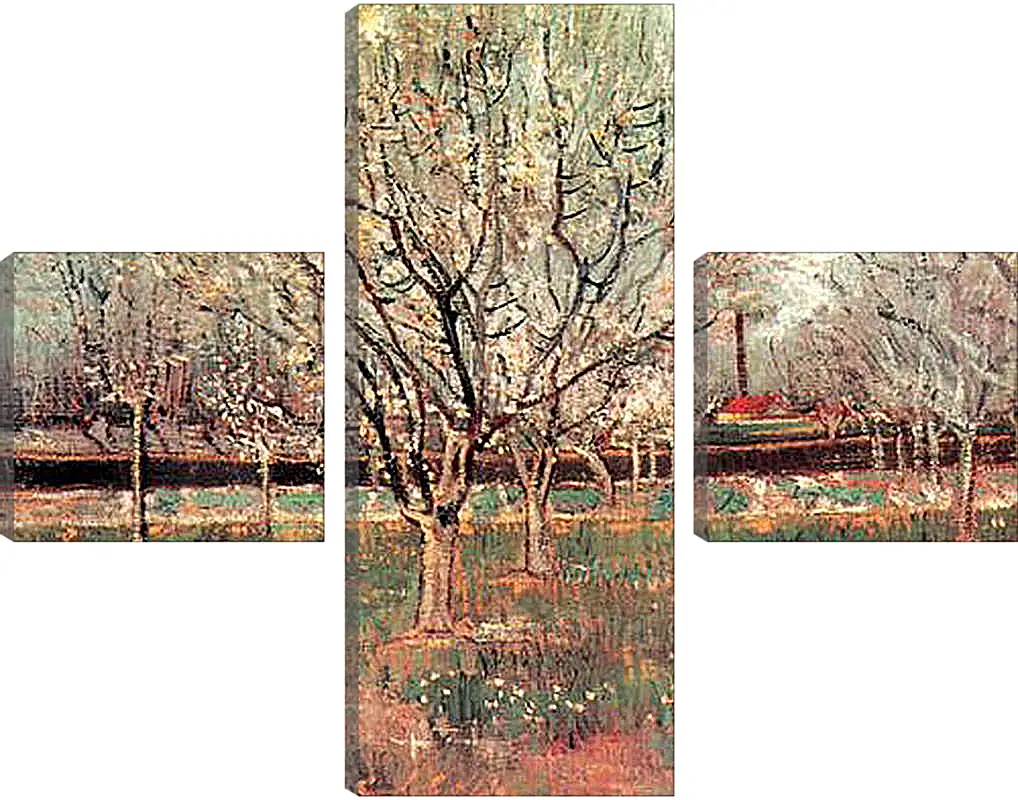 Модульная картина - Orchard in Blossom Plum Trees. Винсент Ван Гог