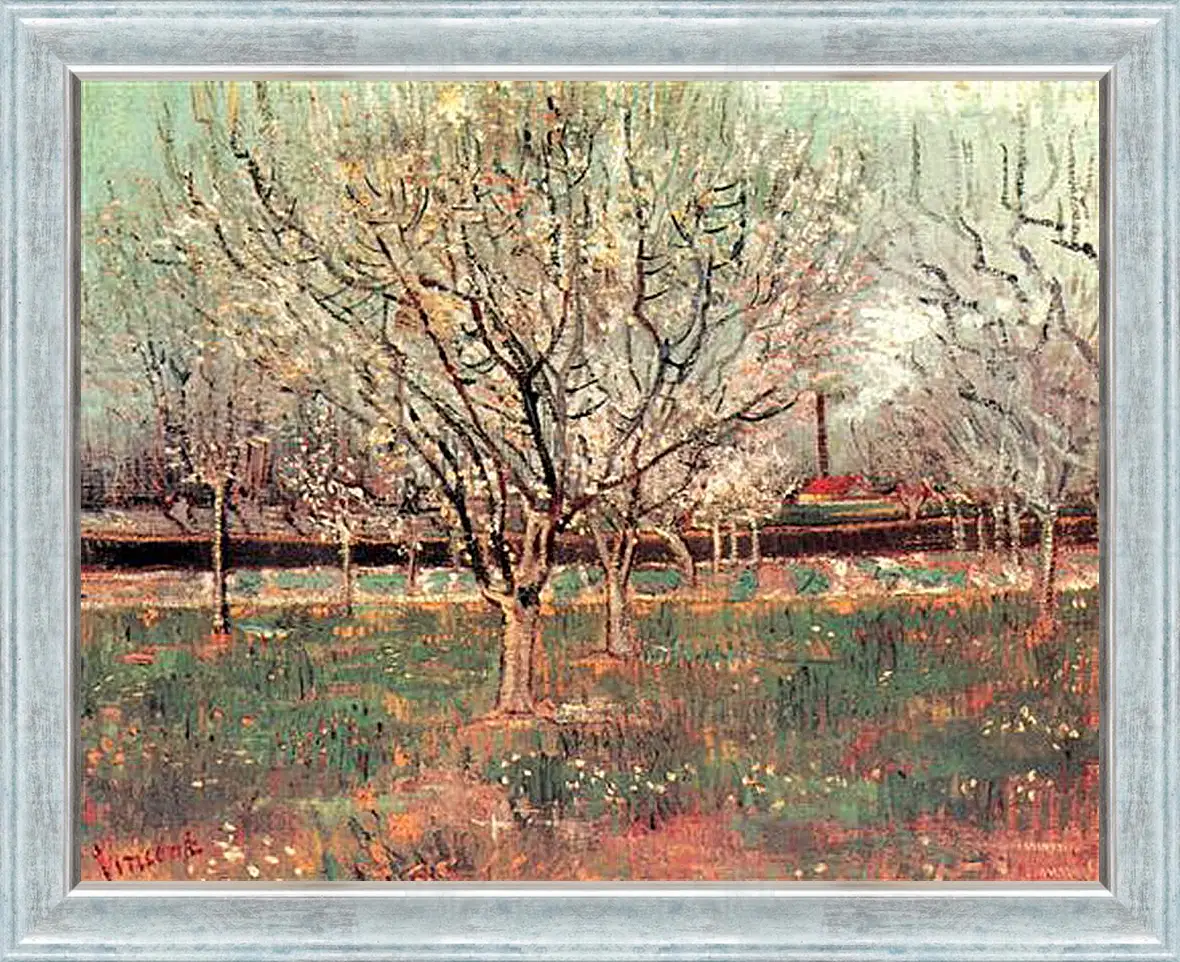 Картина в раме - Orchard in Blossom Plum Trees. Винсент Ван Гог