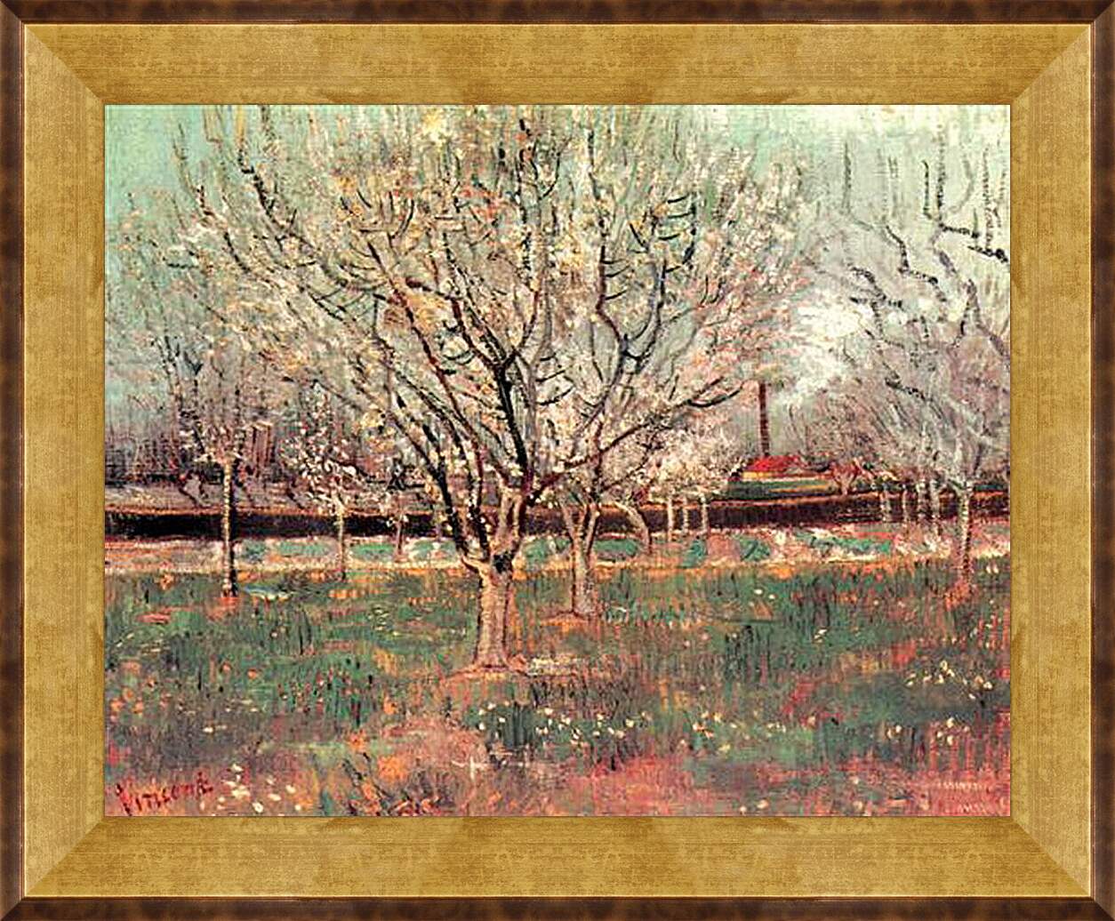 Картина в раме - Orchard in Blossom Plum Trees. Винсент Ван Гог