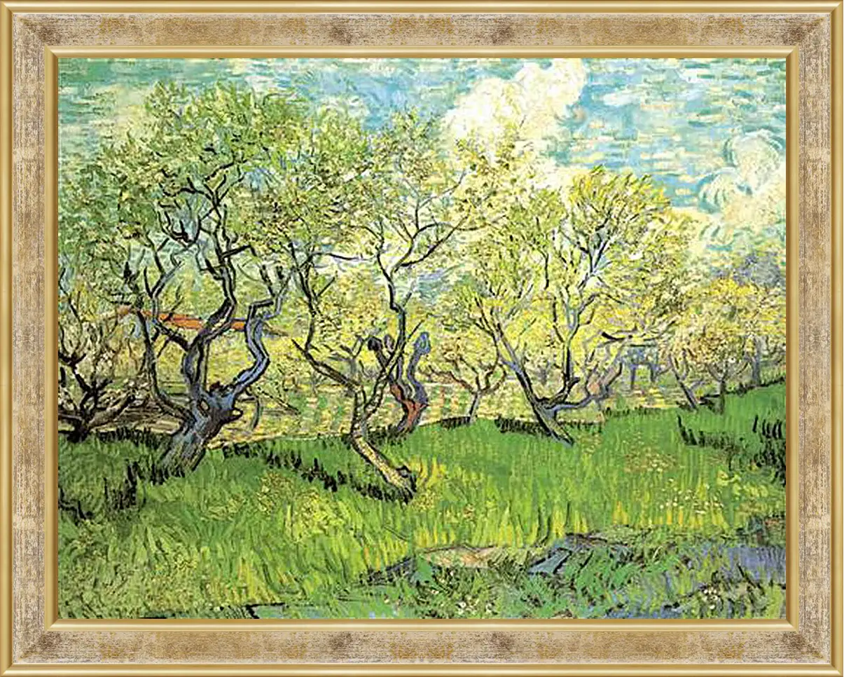 Картина в раме - Orchard in Blossom 2. Винсент Ван Гог