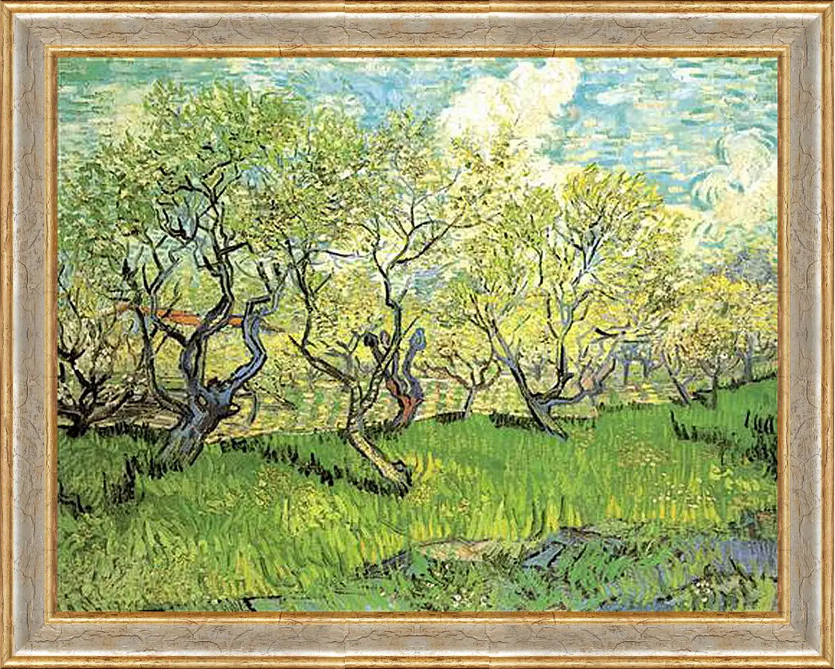 Картина в раме - Orchard in Blossom 2. Винсент Ван Гог