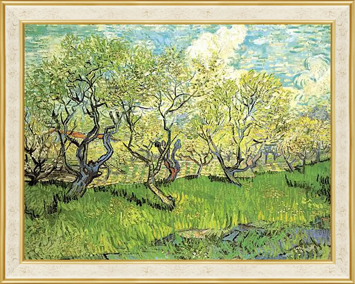 Картина в раме - Orchard in Blossom 2. Винсент Ван Гог