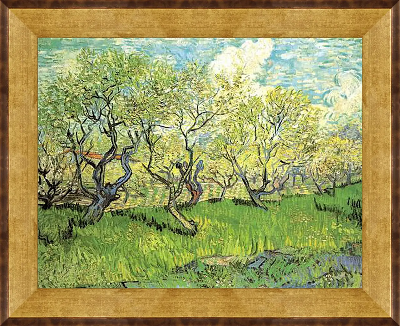 Картина в раме - Orchard in Blossom 2. Винсент Ван Гог