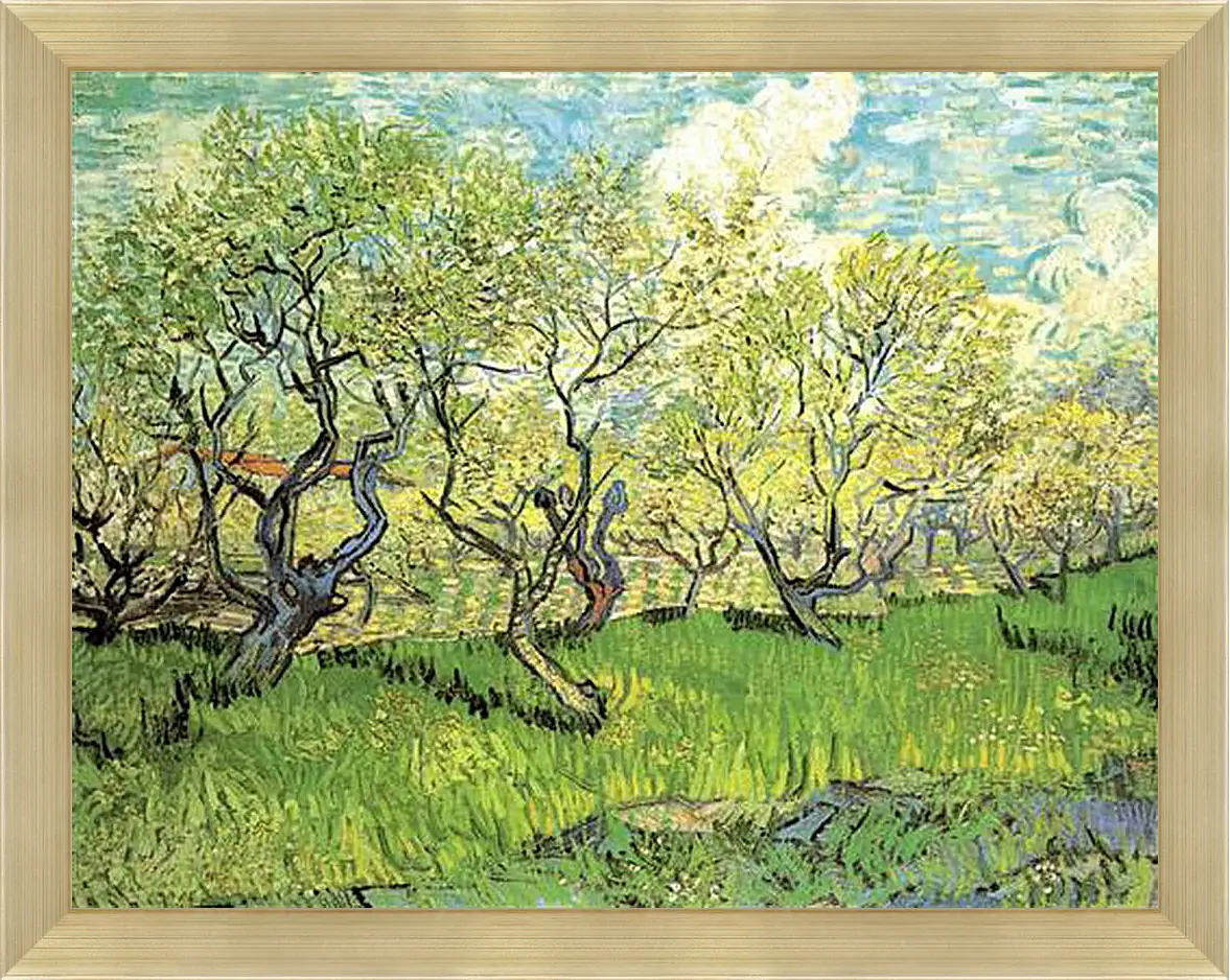 Картина в раме - Orchard in Blossom 2. Винсент Ван Гог