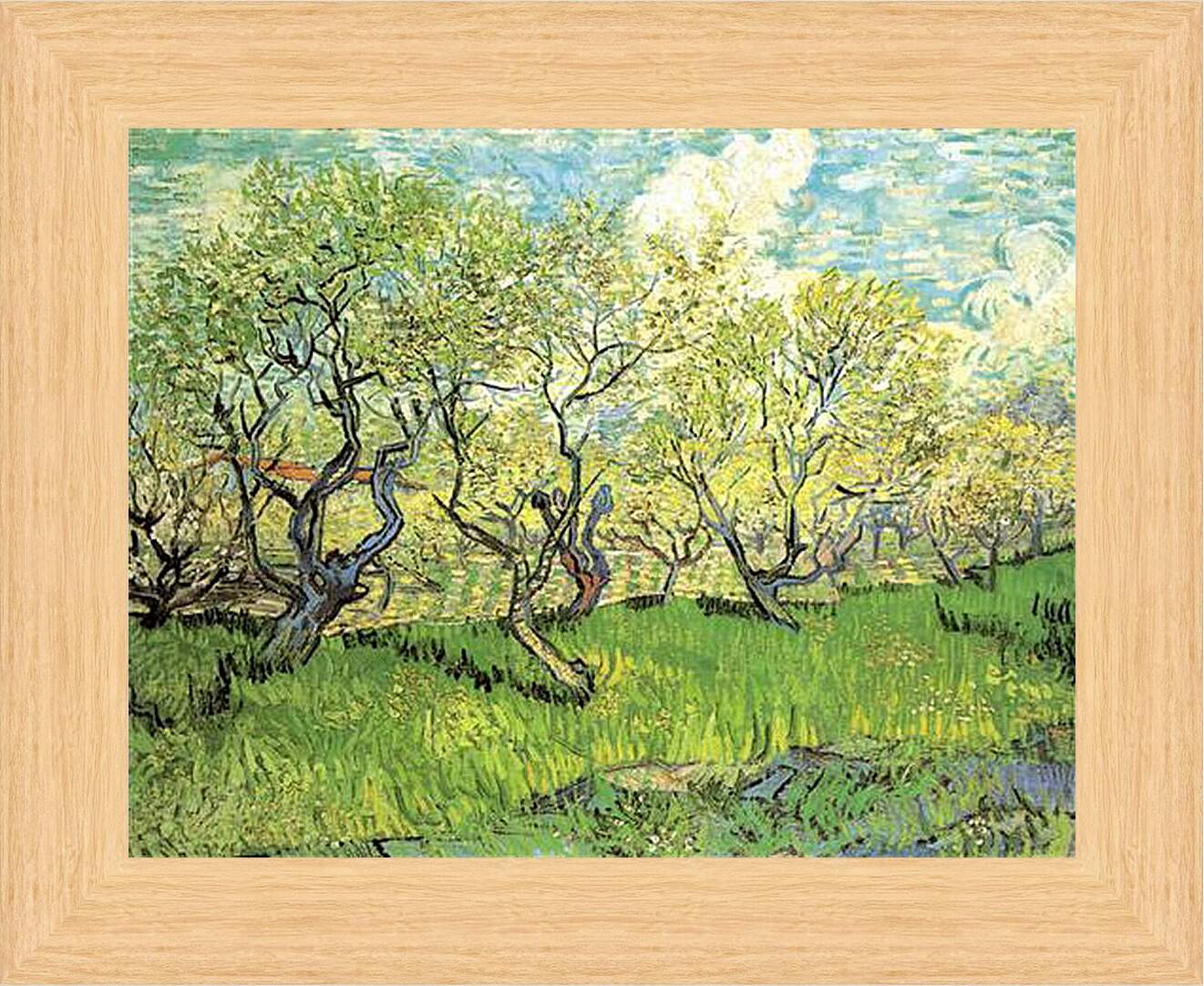 Картина в раме - Orchard in Blossom 2. Винсент Ван Гог