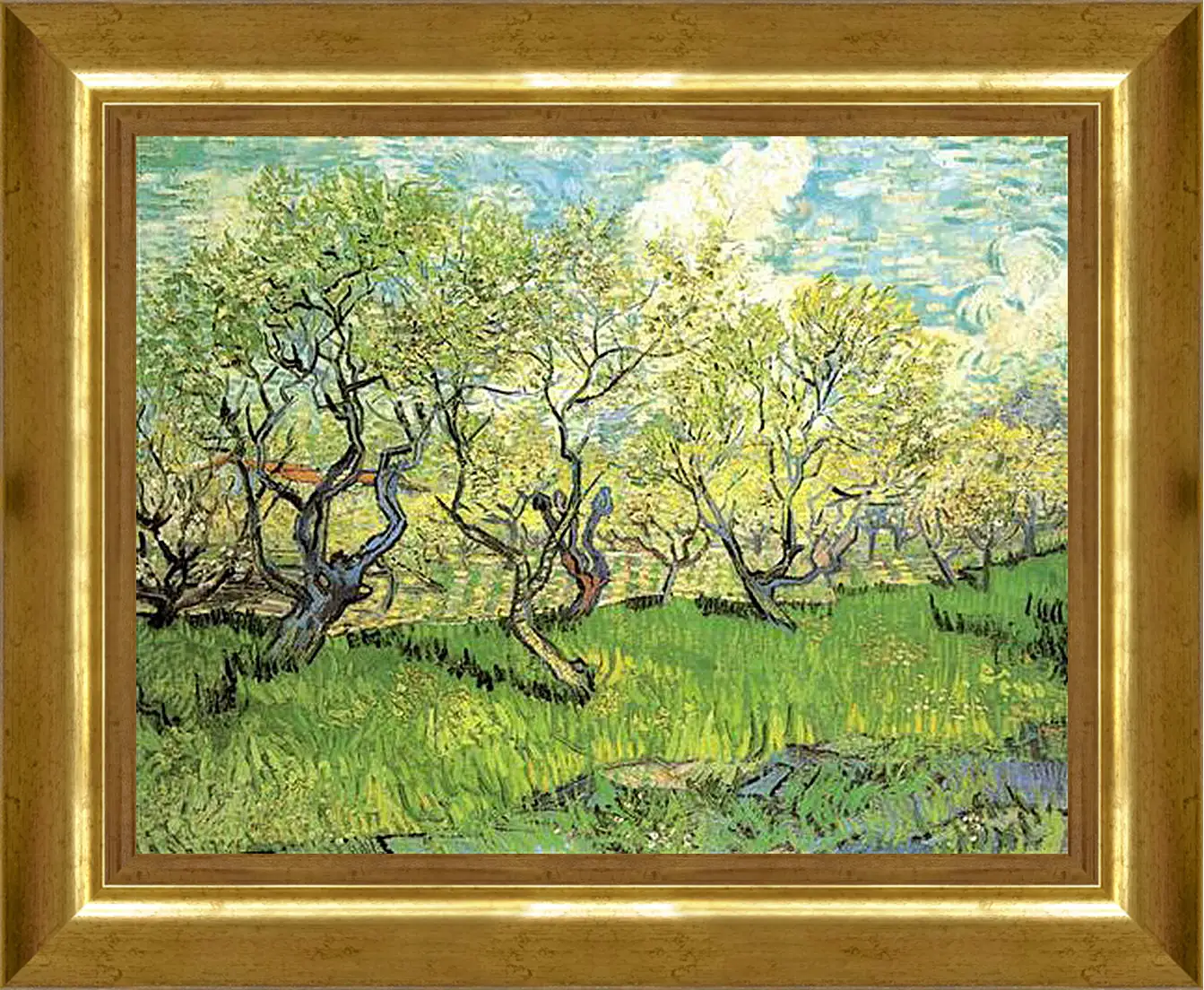 Картина в раме - Orchard in Blossom 2. Винсент Ван Гог