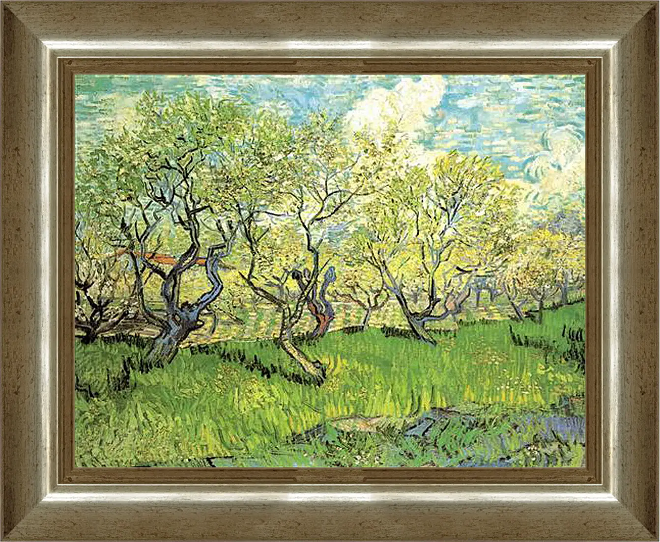 Картина в раме - Orchard in Blossom 2. Винсент Ван Гог