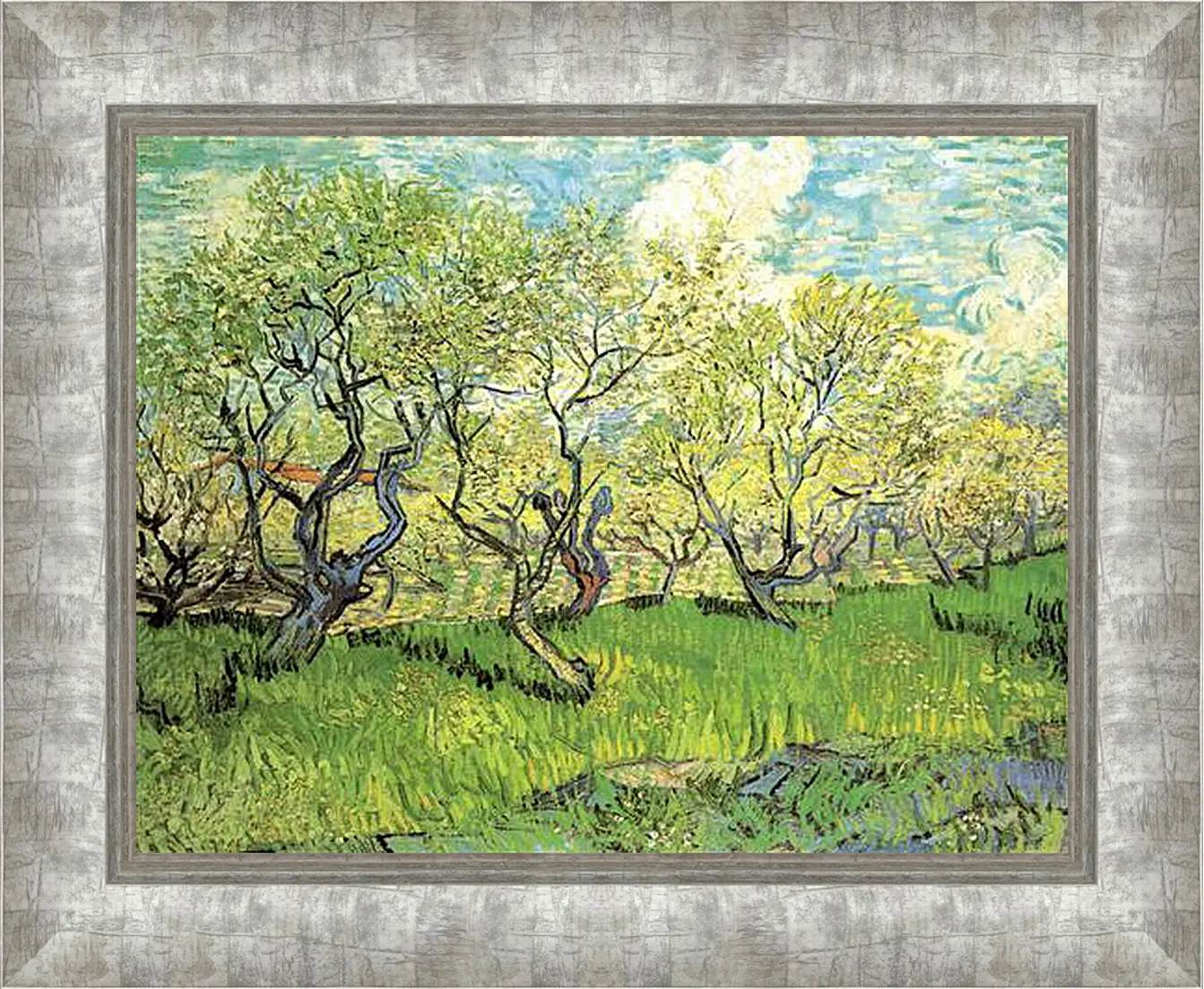 Картина в раме - Orchard in Blossom 2. Винсент Ван Гог