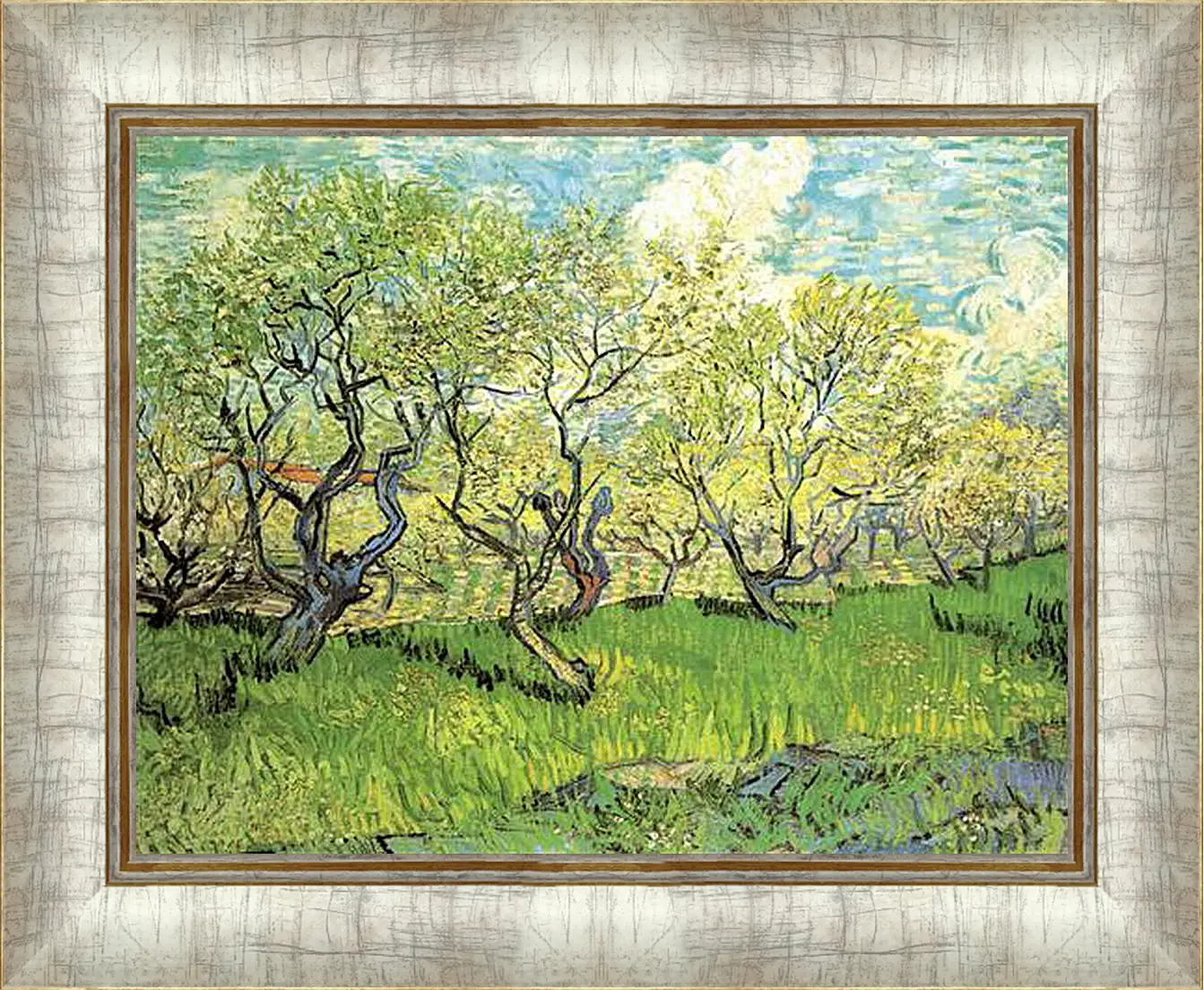 Картина в раме - Orchard in Blossom 2. Винсент Ван Гог