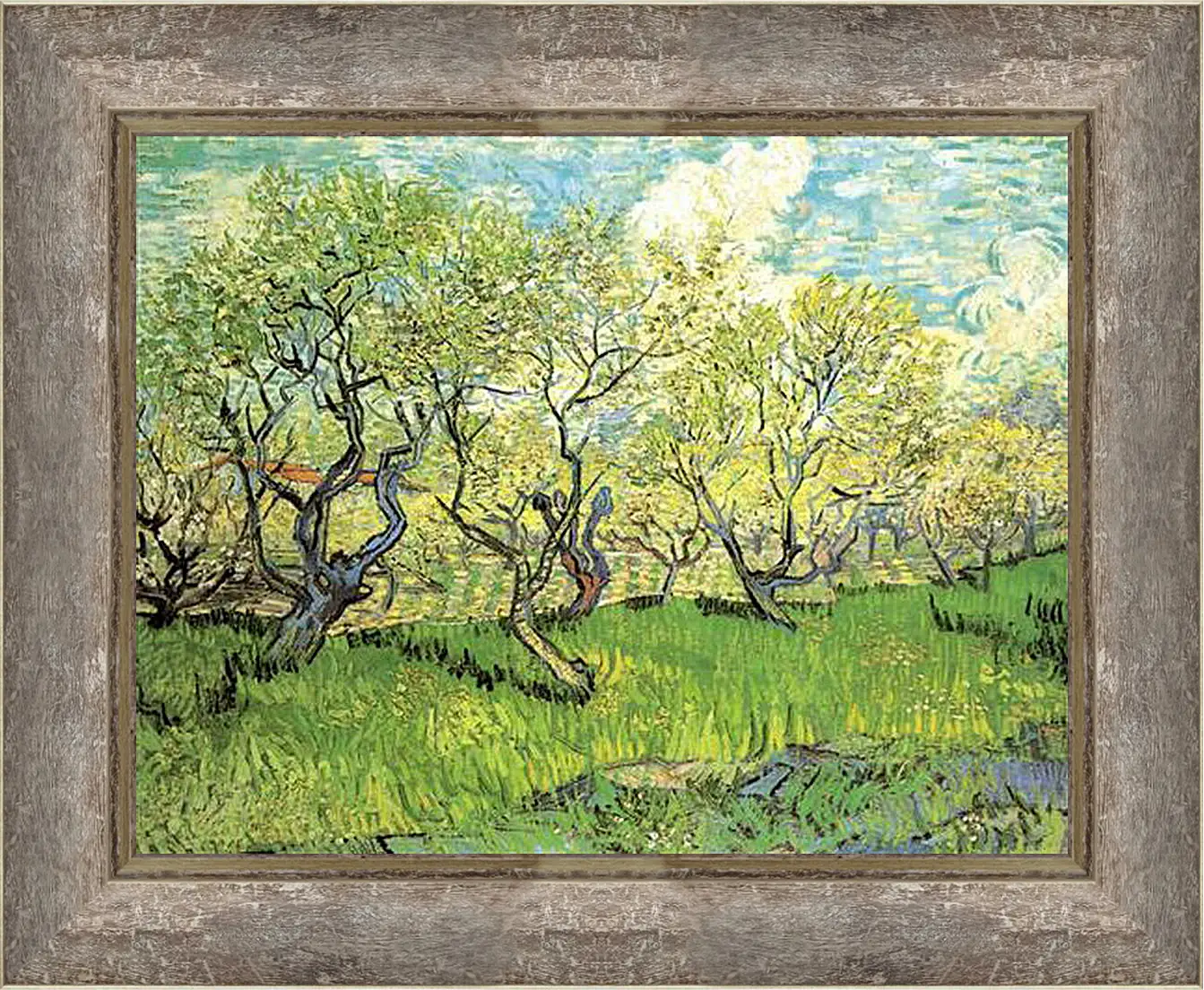 Картина в раме - Orchard in Blossom 2. Винсент Ван Гог