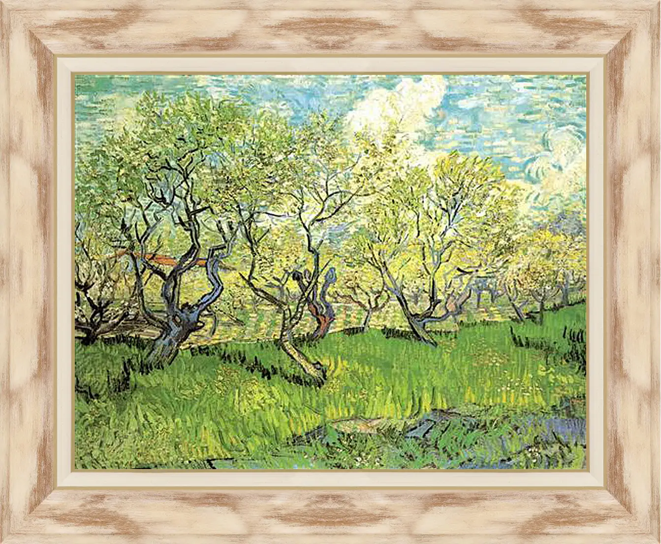 Картина в раме - Orchard in Blossom 2. Винсент Ван Гог