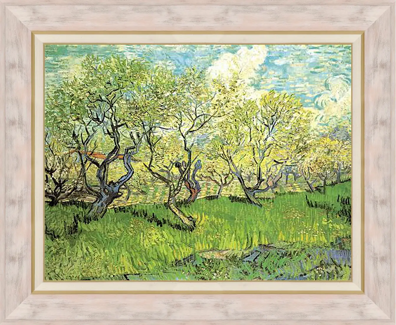 Картина в раме - Orchard in Blossom 2. Винсент Ван Гог