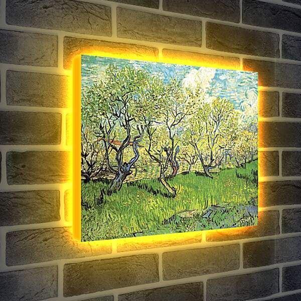 Лайтбокс световая панель - Orchard in Blossom 2. Винсент Ван Гог