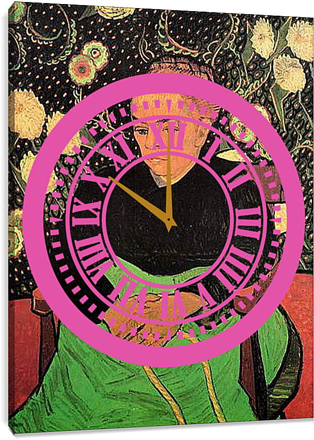 Часы картина - Madame Roulin Rocking the Cradle La Berceuse. Винсент Ван Гог