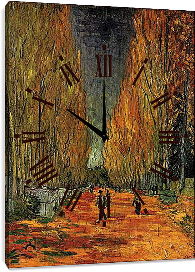 Часы картина - Les Alyscamps 3. Винсент Ван Гог