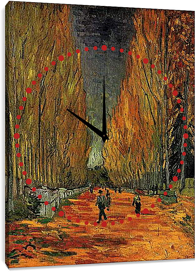 Часы картина - Les Alyscamps 3. Винсент Ван Гог