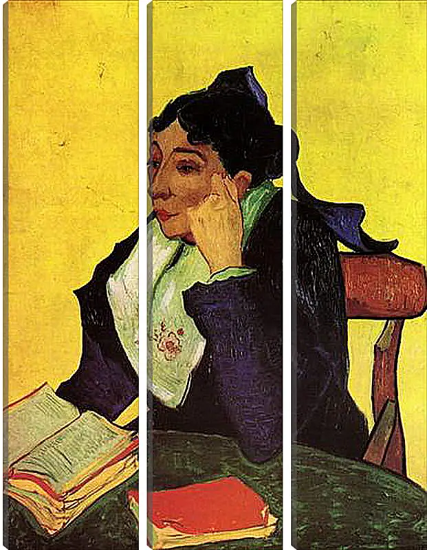 Модульная картина - L Arlesienne Madame Ginoux with Books. Винсент Ван Гог