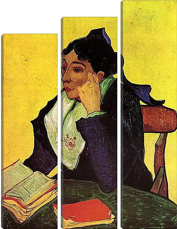 Модульная картина - L Arlesienne Madame Ginoux with Books. Винсент Ван Гог