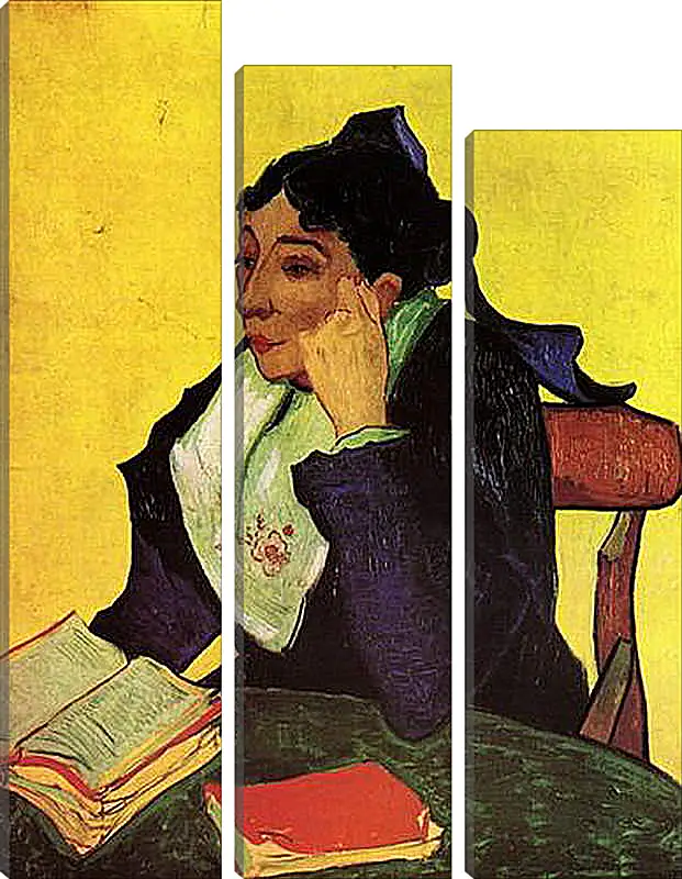 Модульная картина - L Arlesienne Madame Ginoux with Books. Винсент Ван Гог